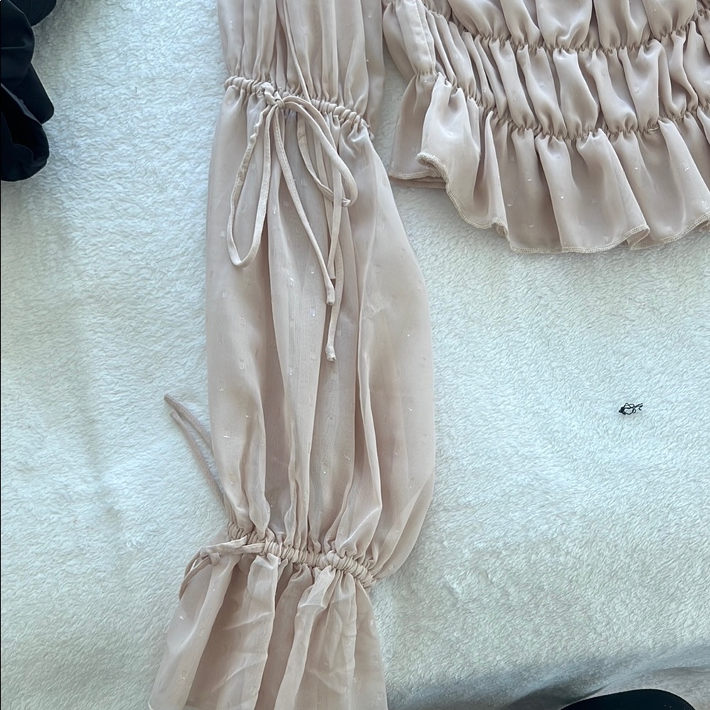 Chic Off-Shoulder Ruffled Blouse - image 2